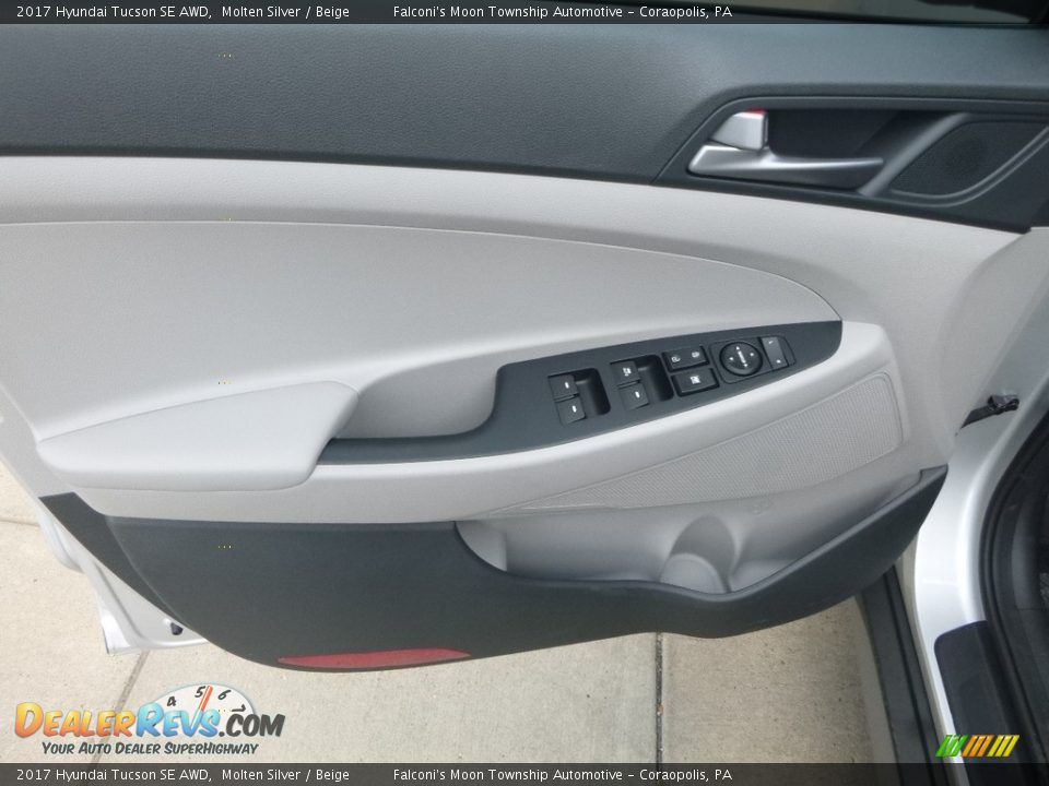 2017 Hyundai Tucson SE AWD Molten Silver / Beige Photo #11