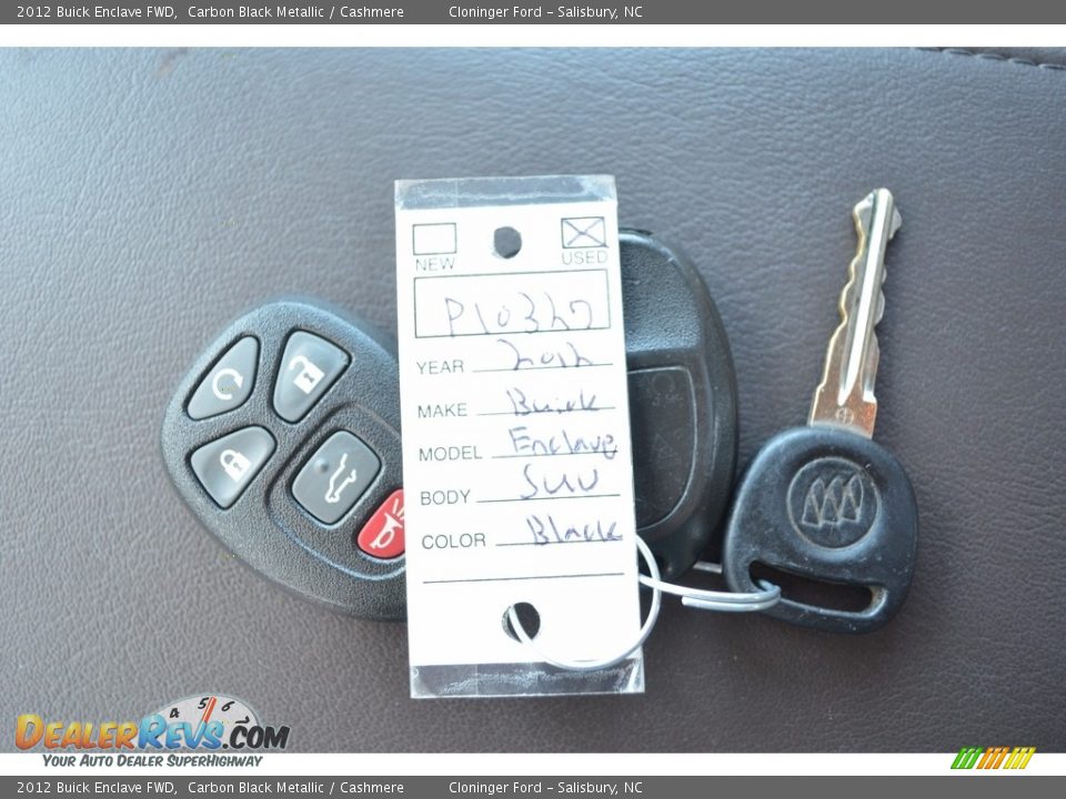 2012 Buick Enclave FWD Carbon Black Metallic / Cashmere Photo #28