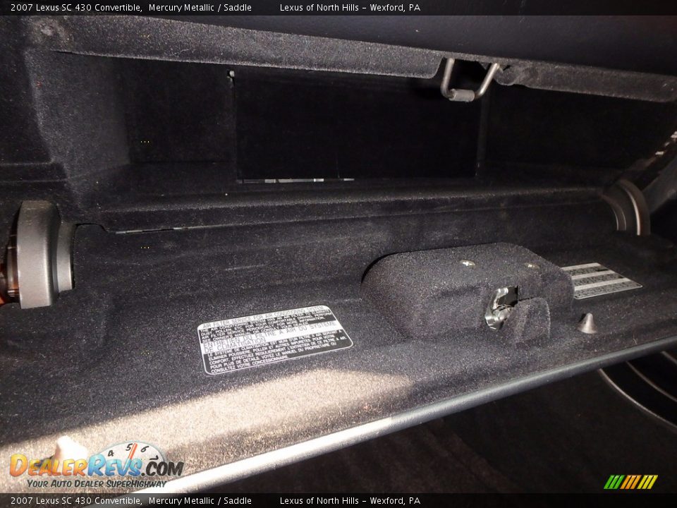 2007 Lexus SC 430 Convertible Mercury Metallic / Saddle Photo #24