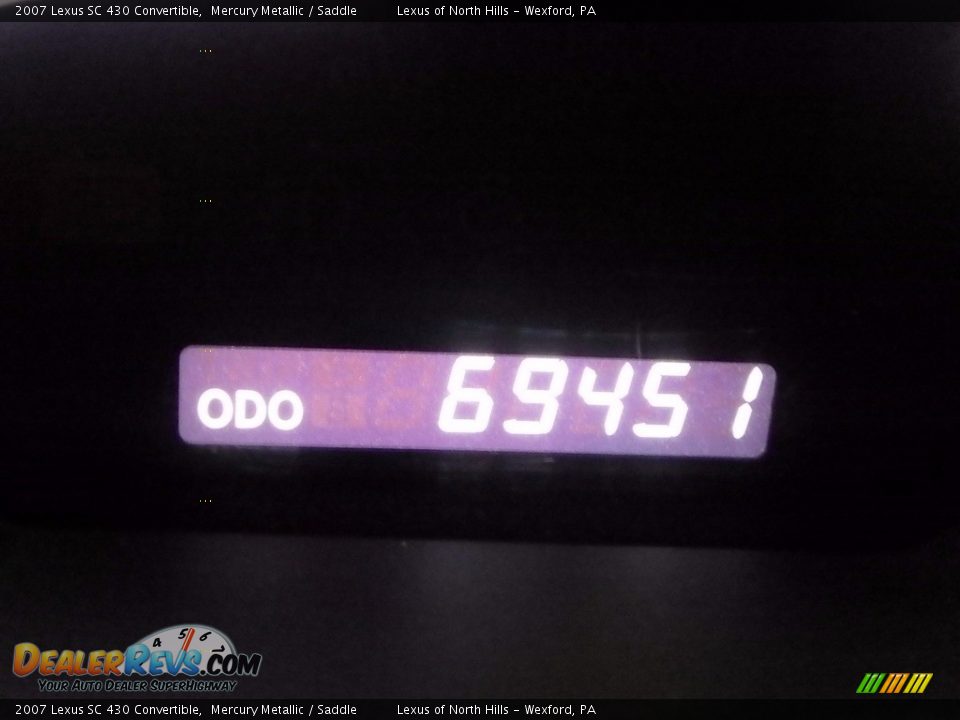 2007 Lexus SC 430 Convertible Mercury Metallic / Saddle Photo #25