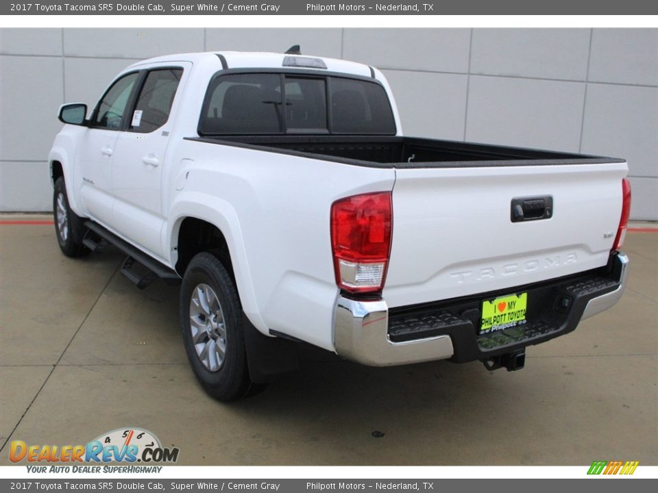 2017 Toyota Tacoma SR5 Double Cab Super White / Cement Gray Photo #6