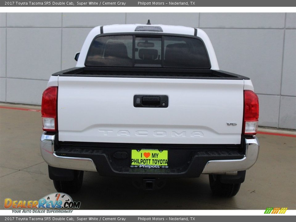 2017 Toyota Tacoma SR5 Double Cab Super White / Cement Gray Photo #7