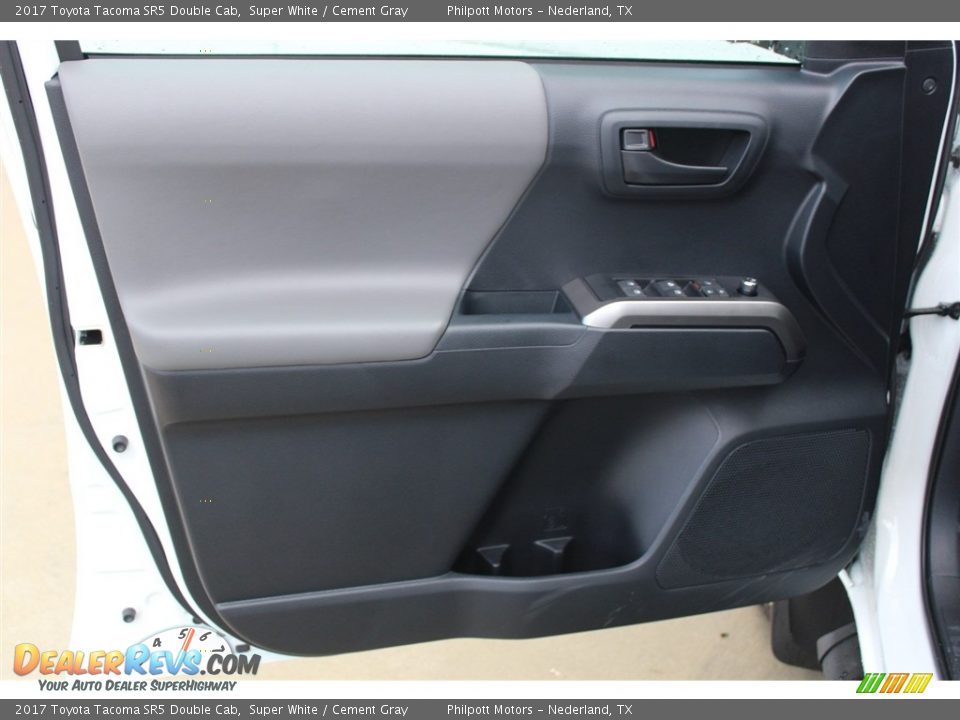 2017 Toyota Tacoma SR5 Double Cab Super White / Cement Gray Photo #9