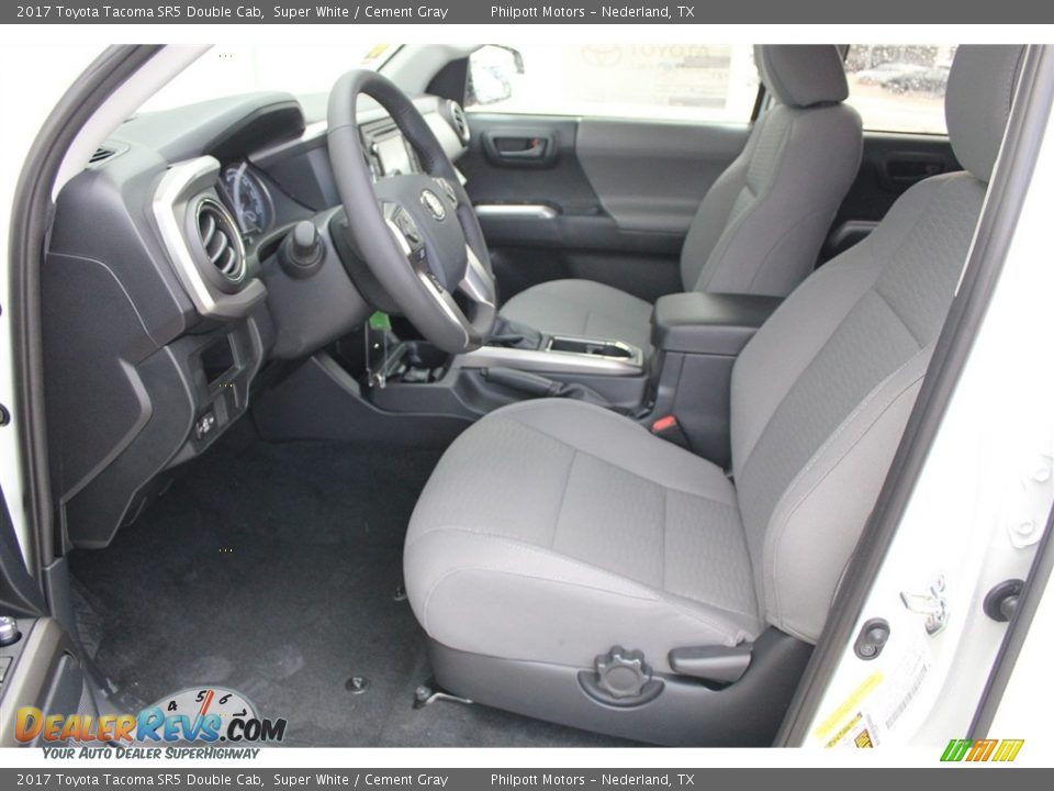 2017 Toyota Tacoma SR5 Double Cab Super White / Cement Gray Photo #11