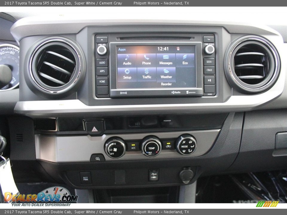 2017 Toyota Tacoma SR5 Double Cab Super White / Cement Gray Photo #13