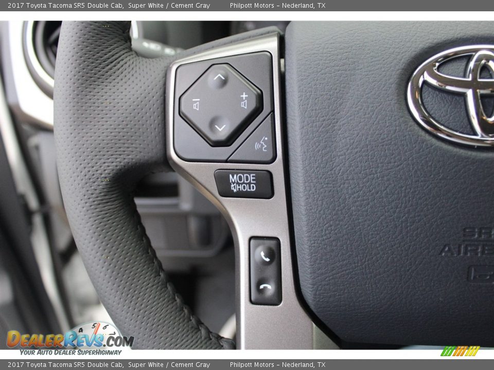 2017 Toyota Tacoma SR5 Double Cab Super White / Cement Gray Photo #15