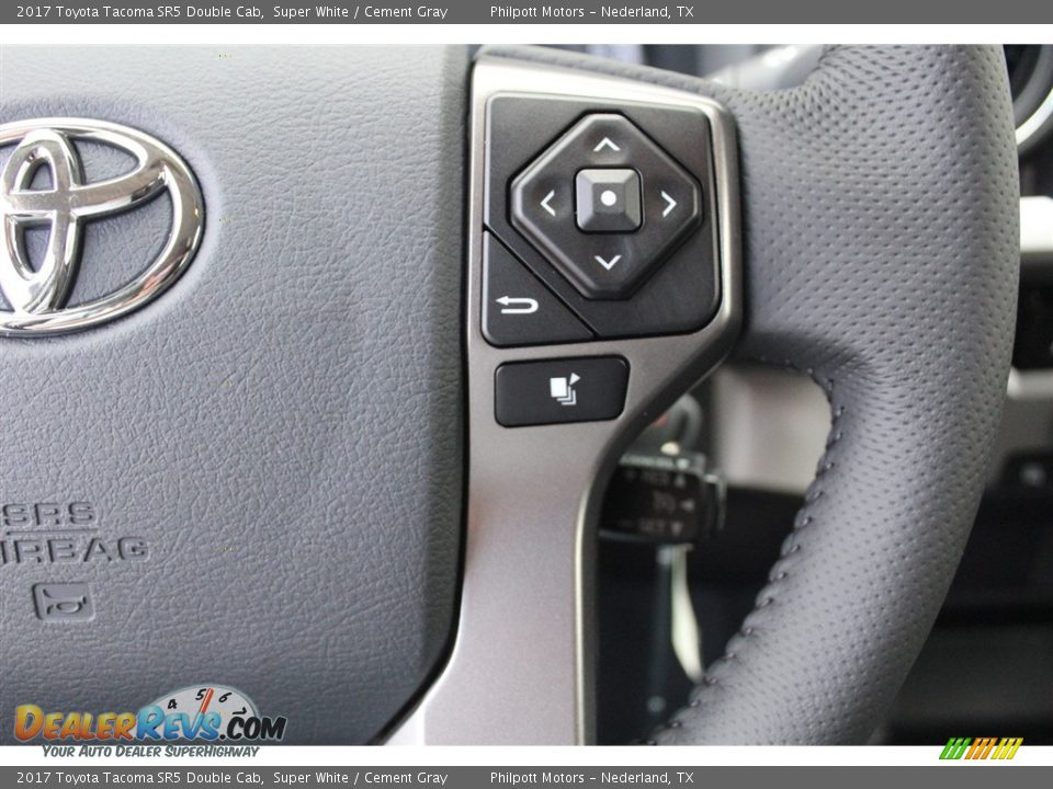 2017 Toyota Tacoma SR5 Double Cab Super White / Cement Gray Photo #16