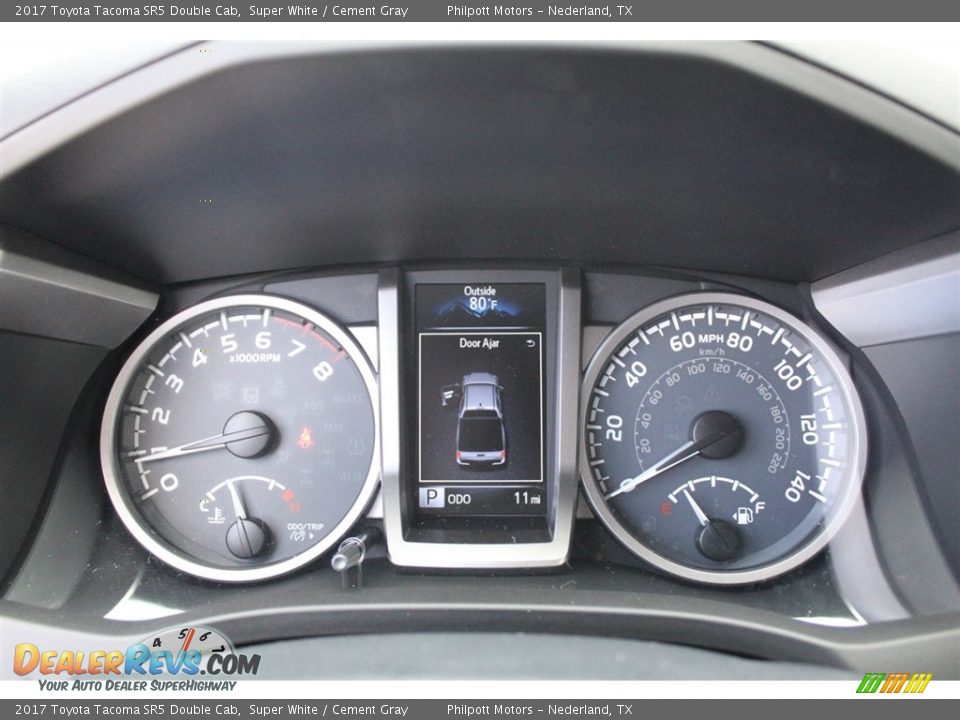 2017 Toyota Tacoma SR5 Double Cab Super White / Cement Gray Photo #17