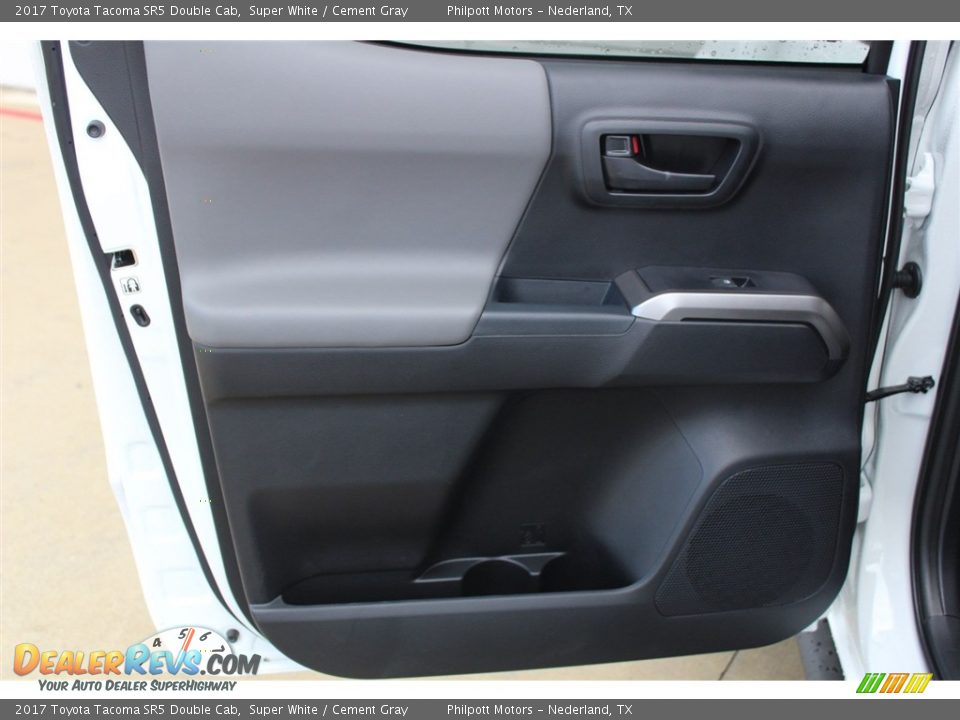 2017 Toyota Tacoma SR5 Double Cab Super White / Cement Gray Photo #18