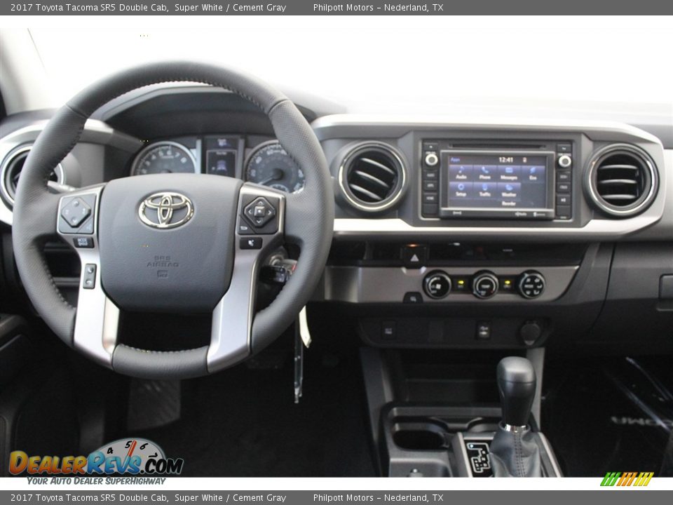 2017 Toyota Tacoma SR5 Double Cab Super White / Cement Gray Photo #20