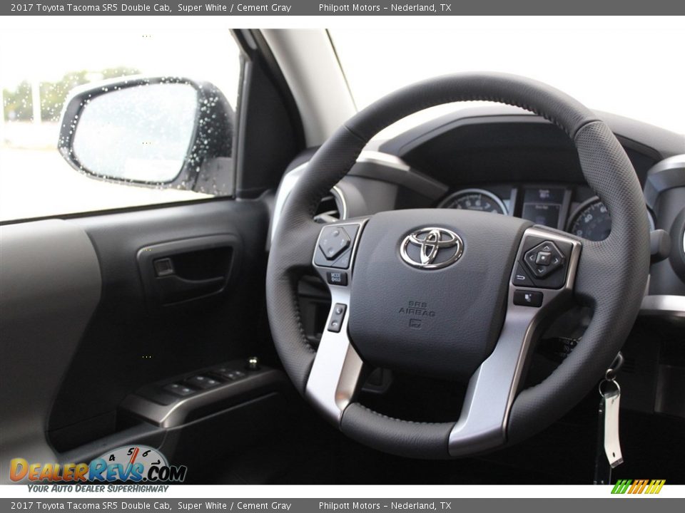 2017 Toyota Tacoma SR5 Double Cab Super White / Cement Gray Photo #21