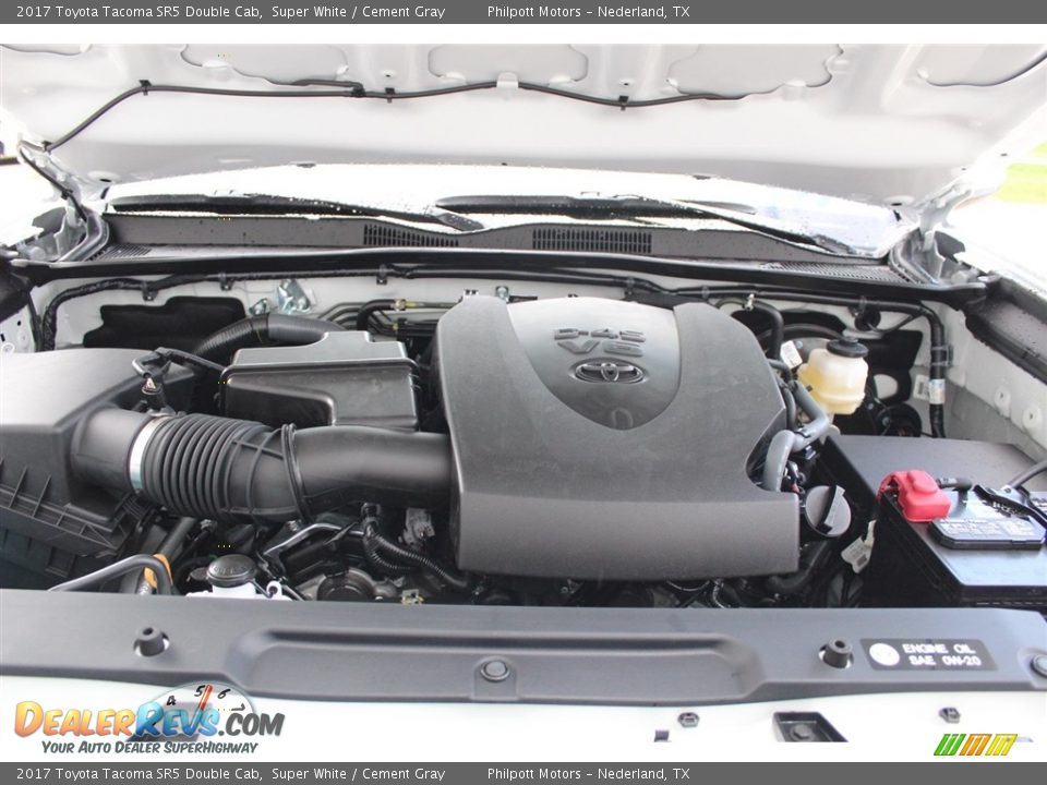 2017 Toyota Tacoma SR5 Double Cab Super White / Cement Gray Photo #23