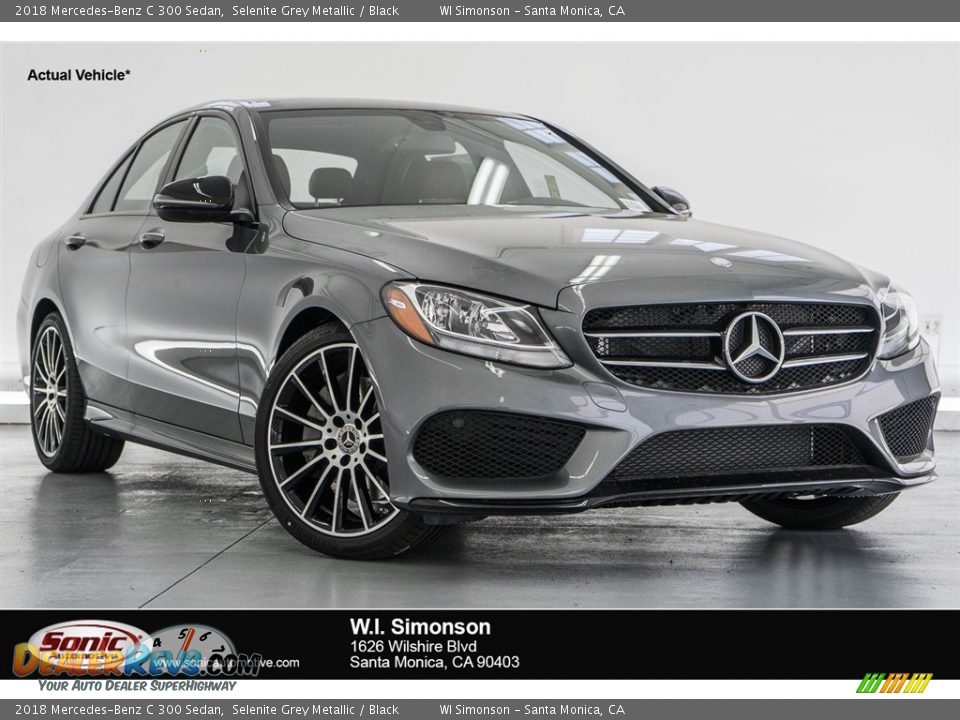 2018 Mercedes-Benz C 300 Sedan Selenite Grey Metallic / Black Photo #1