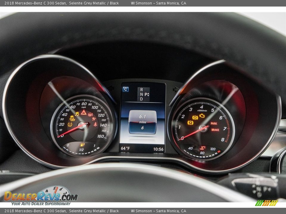 2018 Mercedes-Benz C 300 Sedan Selenite Grey Metallic / Black Photo #6