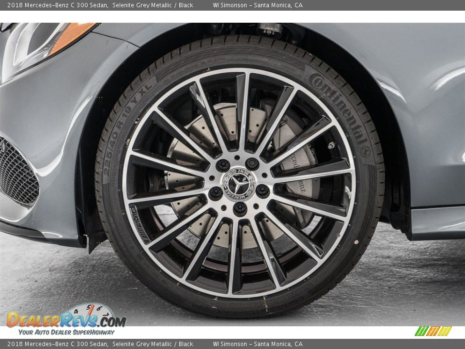 2018 Mercedes-Benz C 300 Sedan Selenite Grey Metallic / Black Photo #8