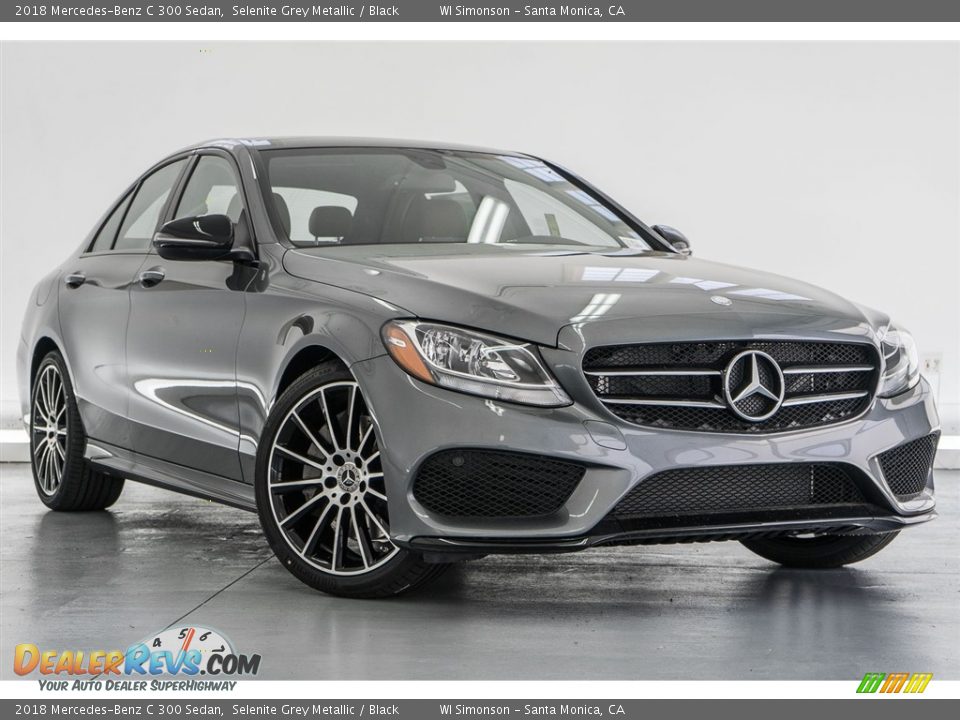 2018 Mercedes-Benz C 300 Sedan Selenite Grey Metallic / Black Photo #11