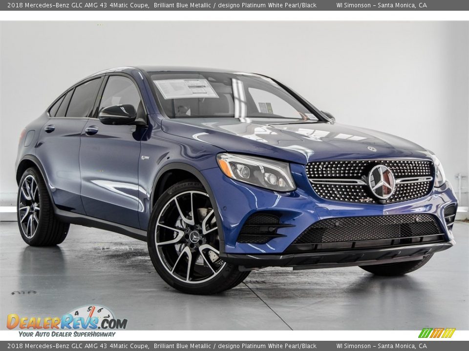 Front 3/4 View of 2018 Mercedes-Benz GLC AMG 43 4Matic Coupe Photo #12