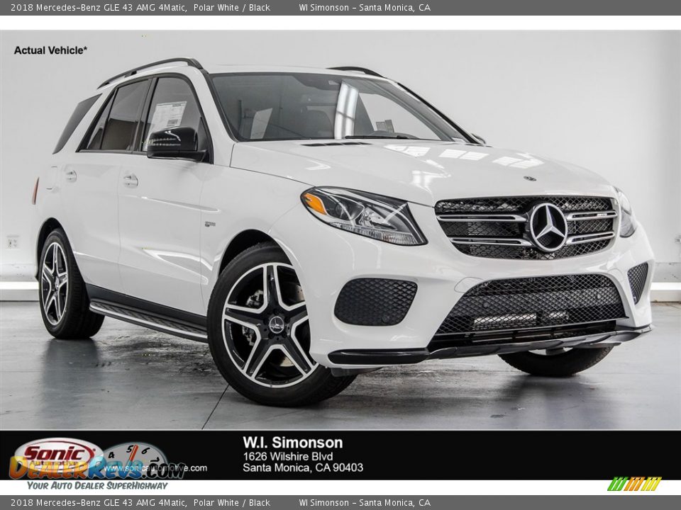 2018 Mercedes-Benz GLE 43 AMG 4Matic Polar White / Black Photo #1