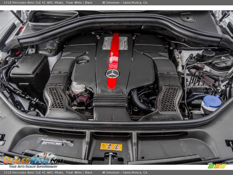 2018 Mercedes-Benz GLE 43 AMG 4Matic Polar White / Black Photo #8