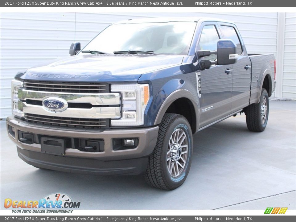 2017 Ford F250 Super Duty King Ranch Crew Cab 4x4 Blue Jeans / King Ranch Mesa Antique Java Photo #3