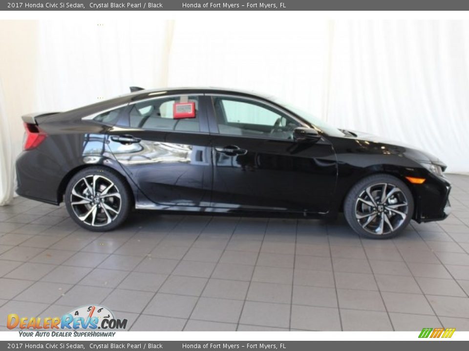 2017 Honda Civic Si Sedan Crystal Black Pearl / Black Photo #3