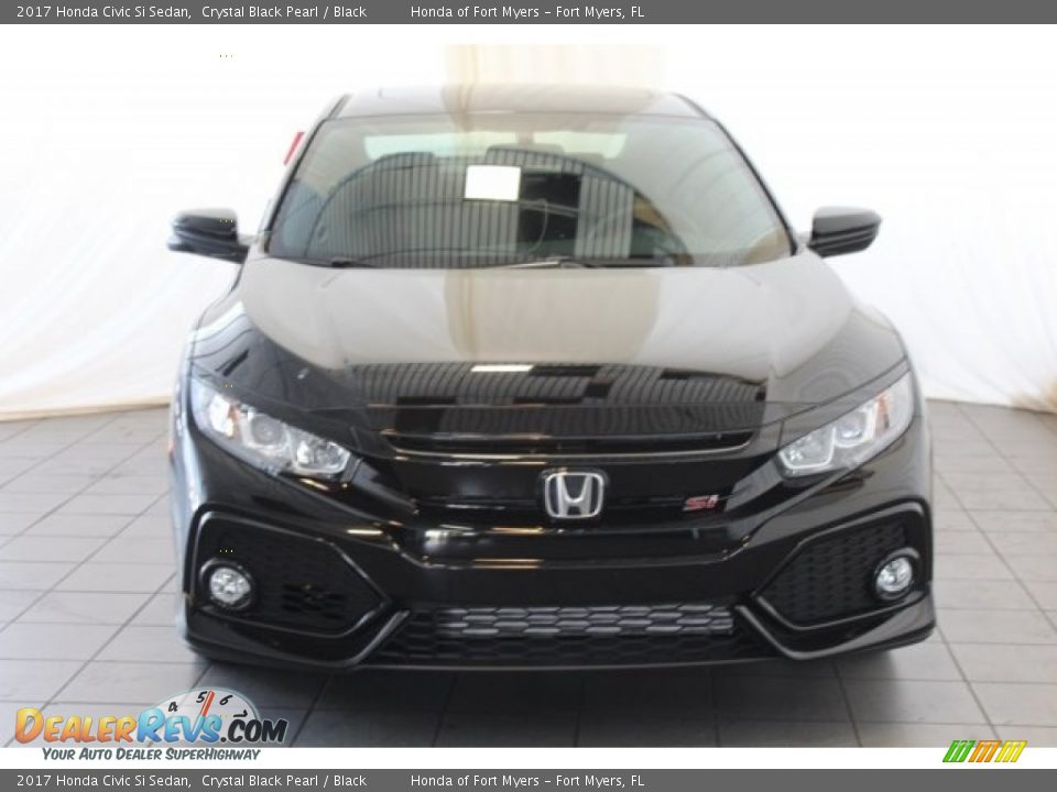 2017 Honda Civic Si Sedan Crystal Black Pearl / Black Photo #4