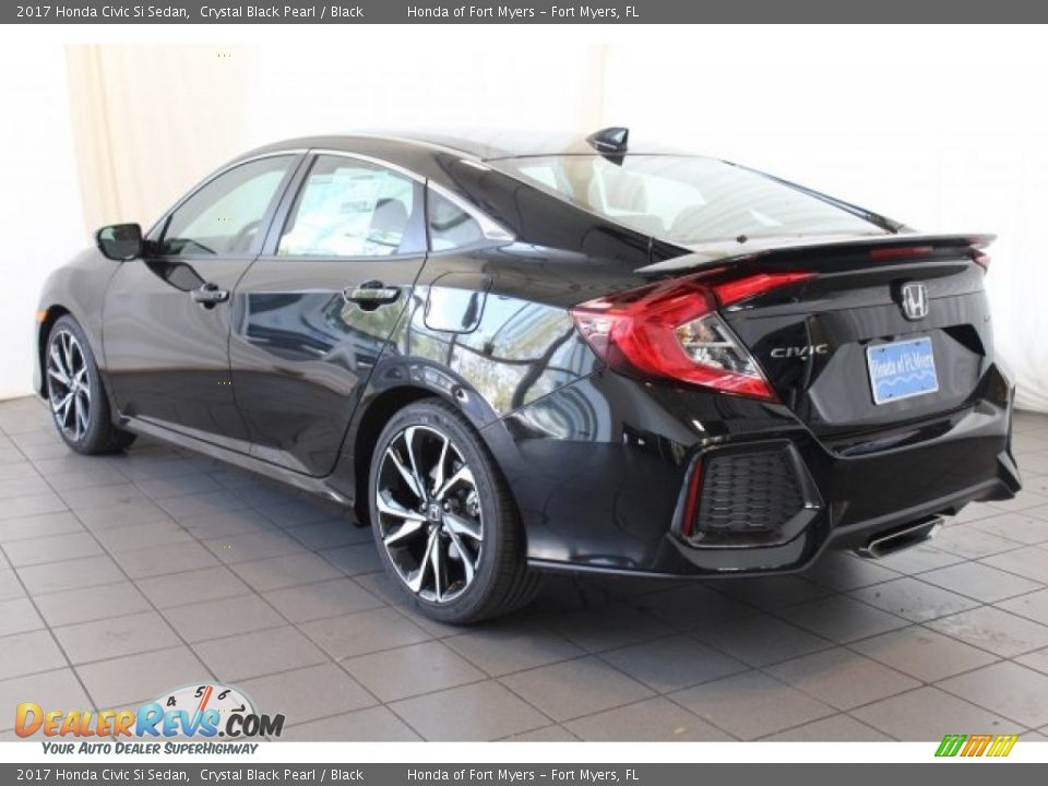 2017 Honda Civic Si Sedan Crystal Black Pearl / Black Photo #6