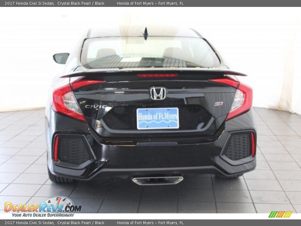 2017 Honda Civic Si Sedan Crystal Black Pearl / Black Photo #7