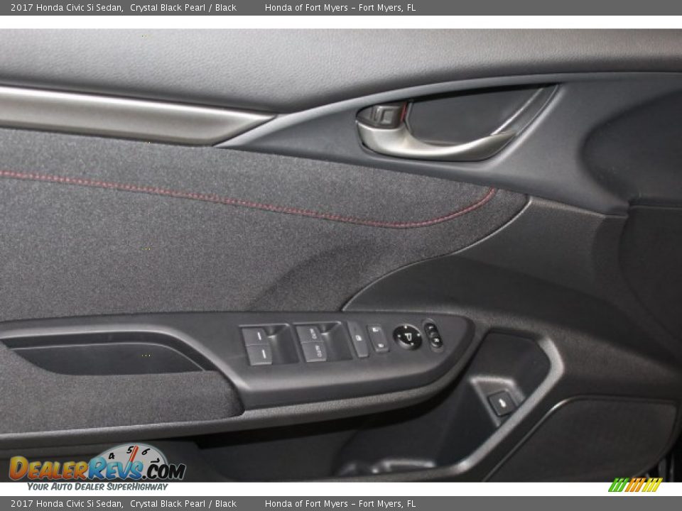 2017 Honda Civic Si Sedan Crystal Black Pearl / Black Photo #9