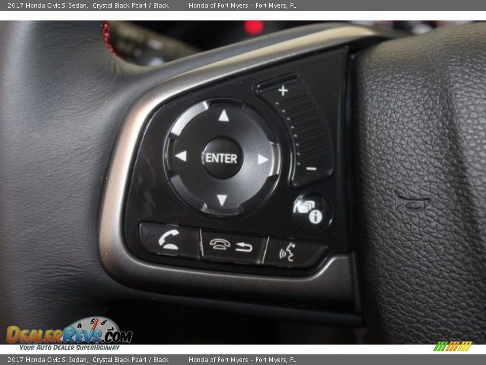 2017 Honda Civic Si Sedan Crystal Black Pearl / Black Photo #13