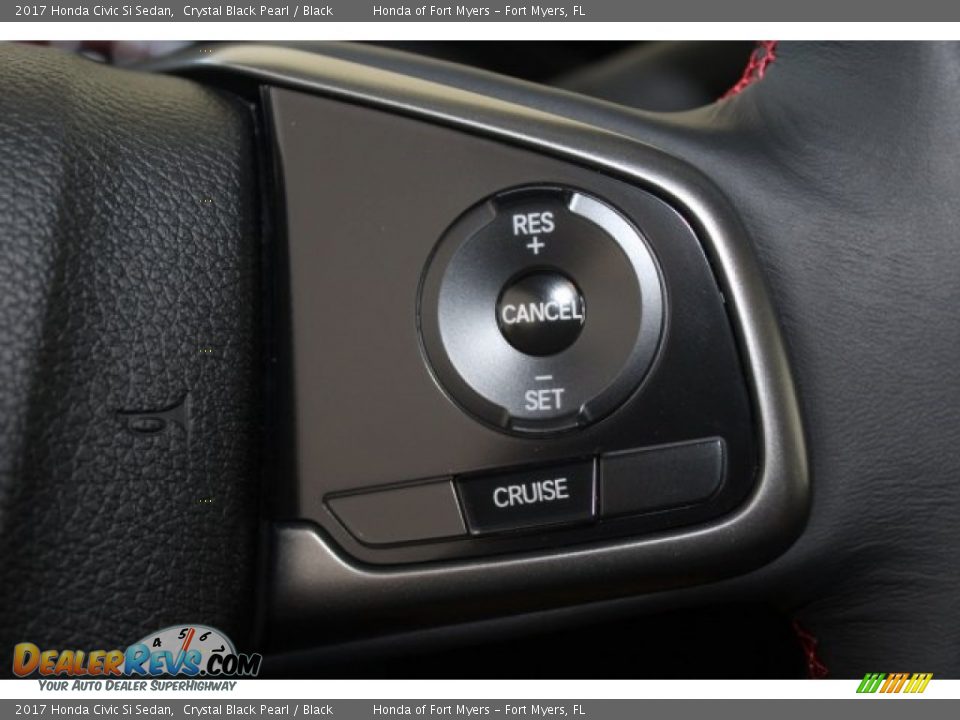 2017 Honda Civic Si Sedan Crystal Black Pearl / Black Photo #14