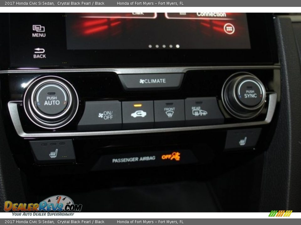 2017 Honda Civic Si Sedan Crystal Black Pearl / Black Photo #18