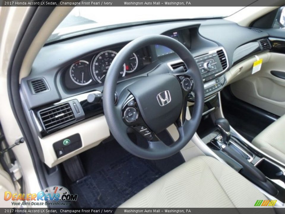 2017 Honda Accord LX Sedan Champagne Frost Pearl / Ivory Photo #8