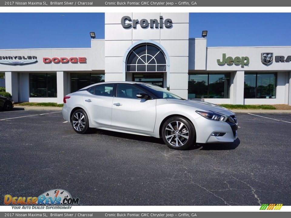 2017 Nissan Maxima SL Brilliant Silver / Charcoal Photo #1