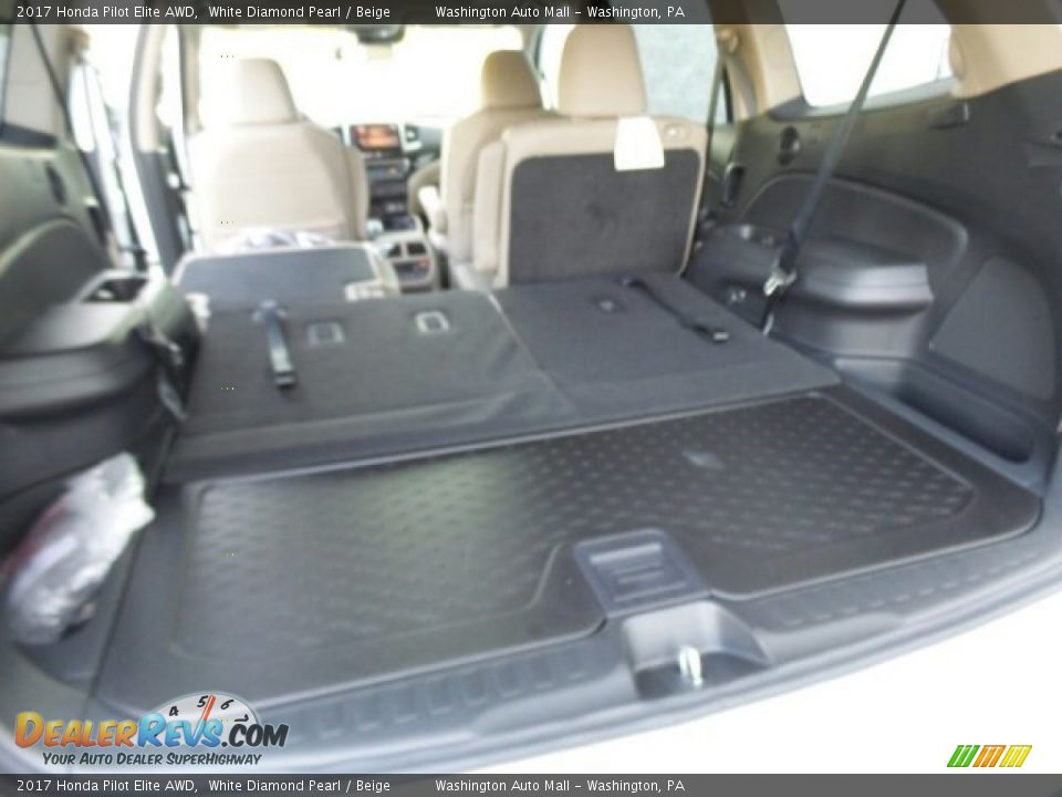 2017 Honda Pilot Elite AWD White Diamond Pearl / Beige Photo #15