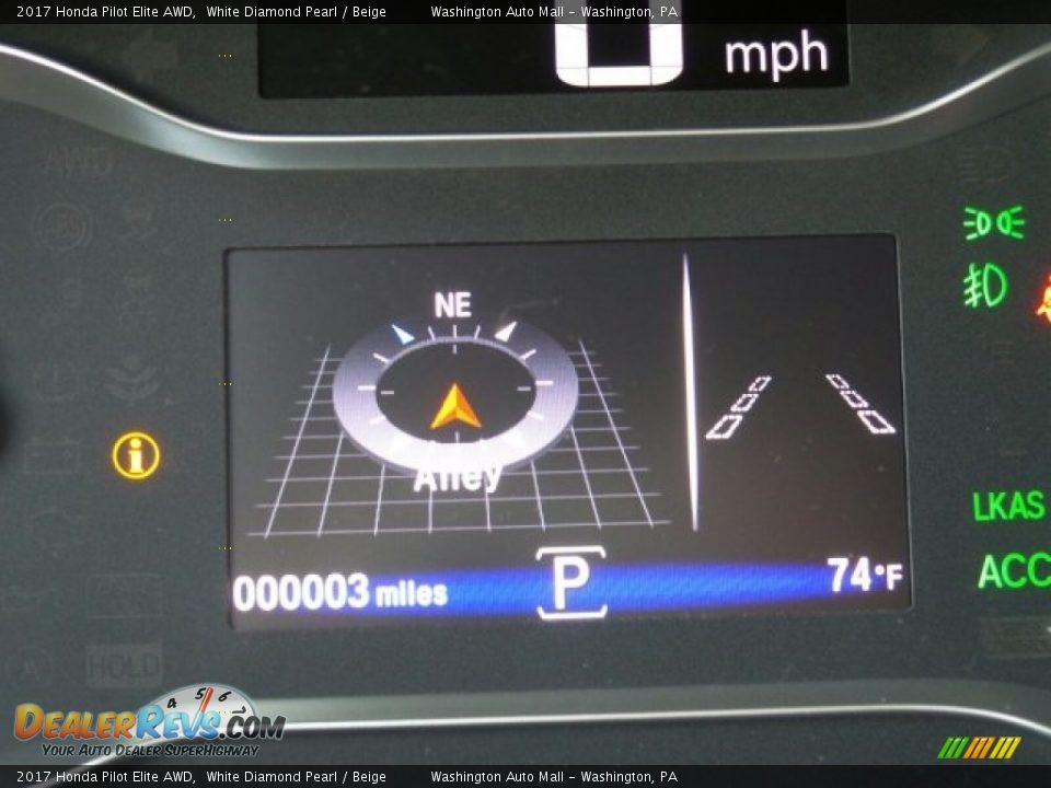 2017 Honda Pilot Elite AWD White Diamond Pearl / Beige Photo #20