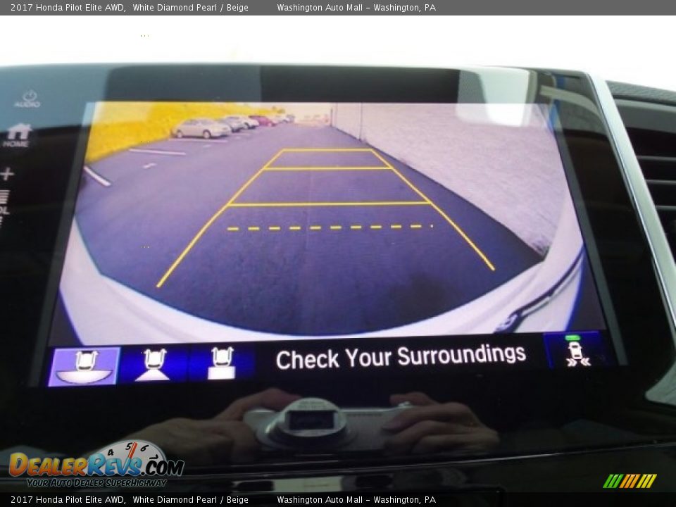2017 Honda Pilot Elite AWD White Diamond Pearl / Beige Photo #34