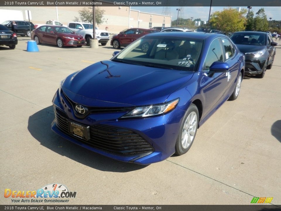 2018 Toyota Camry LE Blue Crush Metallic / Macadamia Photo #1