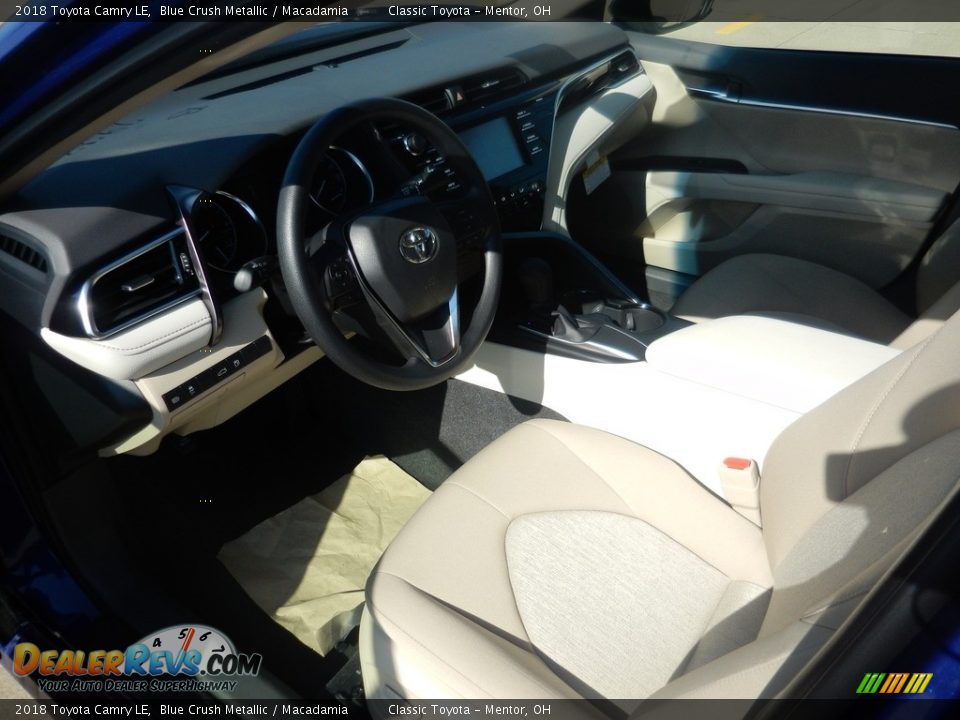 2018 Toyota Camry LE Blue Crush Metallic / Macadamia Photo #3