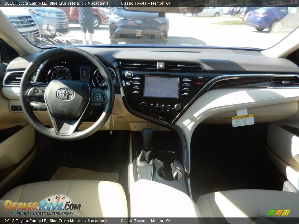 2018 Toyota Camry LE Blue Crush Metallic / Macadamia Photo #4