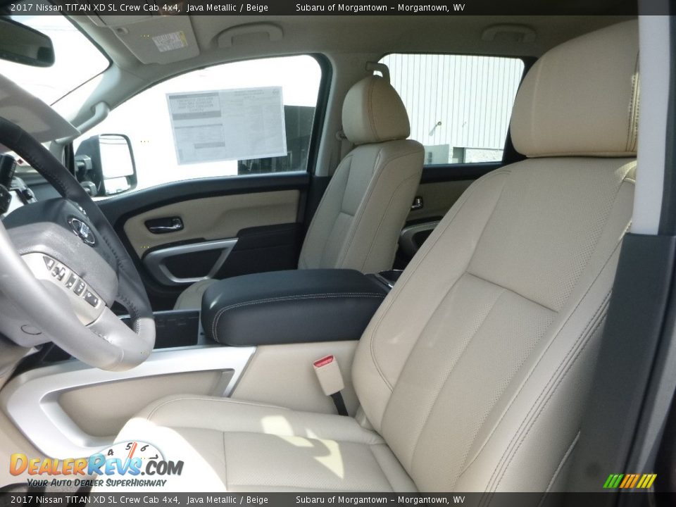 2017 Nissan TITAN XD SL Crew Cab 4x4 Java Metallic / Beige Photo #13