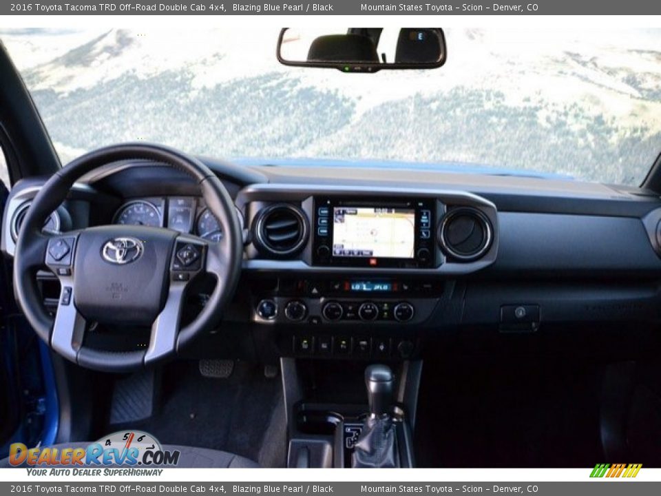 2016 Toyota Tacoma TRD Off-Road Double Cab 4x4 Blazing Blue Pearl / Black Photo #14