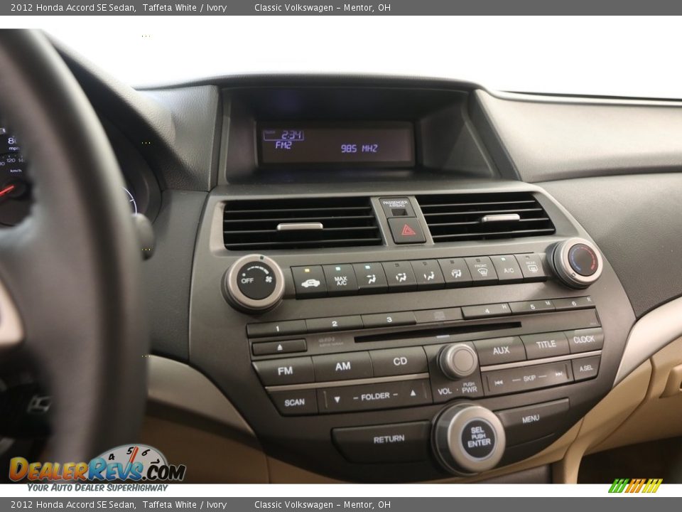 2012 Honda Accord SE Sedan Taffeta White / Ivory Photo #8
