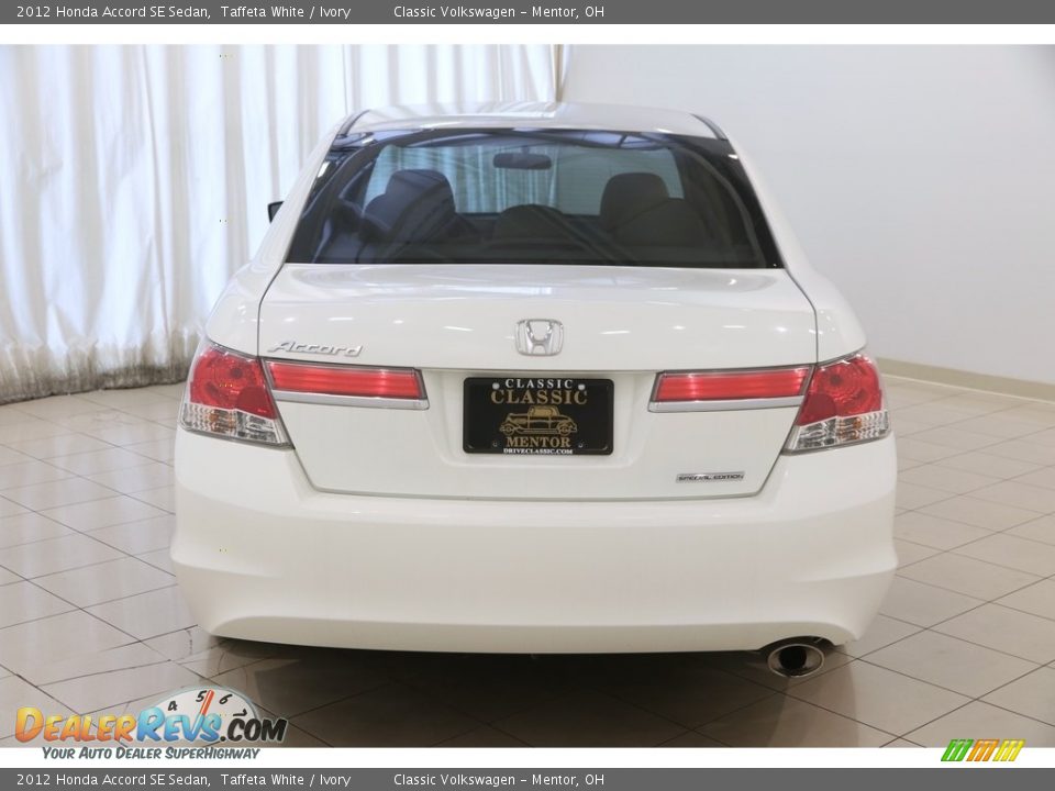 2012 Honda Accord SE Sedan Taffeta White / Ivory Photo #15