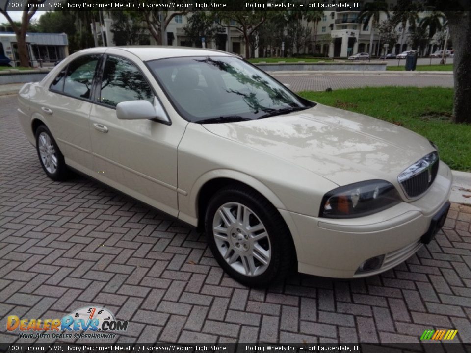 2003 Lincoln LS V8 Ivory Parchment Metallic / Espresso/Medium Light Stone Photo #1