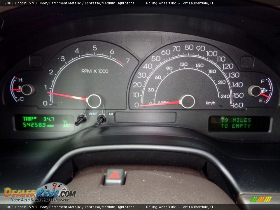 2003 Lincoln LS V8 Ivory Parchment Metallic / Espresso/Medium Light Stone Photo #5