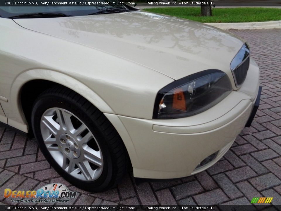 2003 Lincoln LS V8 Ivory Parchment Metallic / Espresso/Medium Light Stone Photo #21