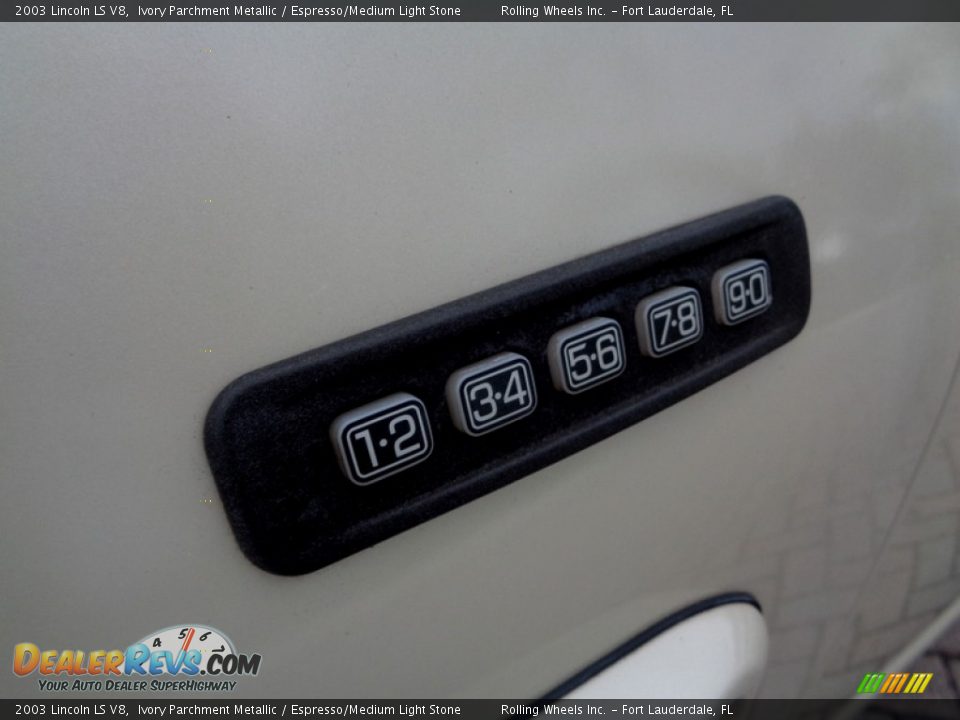 2003 Lincoln LS V8 Ivory Parchment Metallic / Espresso/Medium Light Stone Photo #36