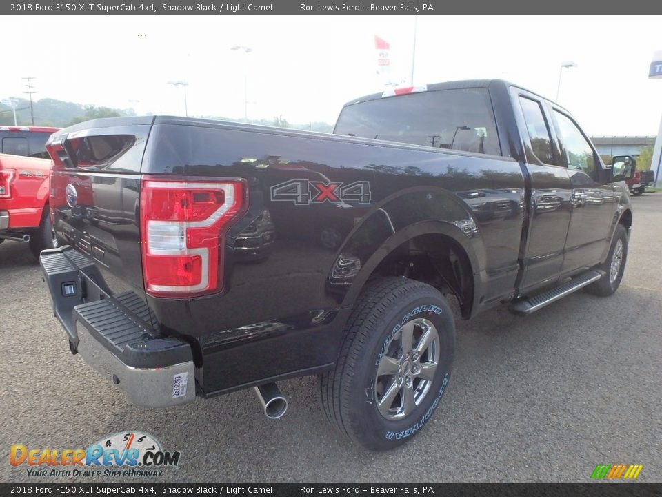 2018 Ford F150 XLT SuperCab 4x4 Shadow Black / Light Camel Photo #2