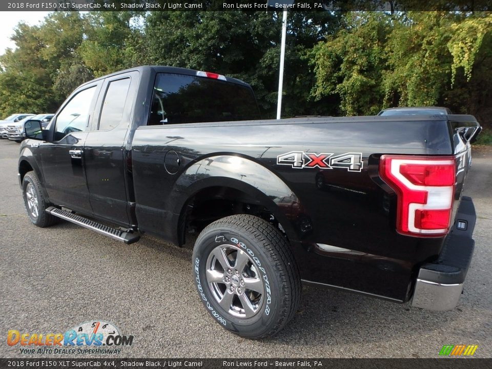 2018 Ford F150 XLT SuperCab 4x4 Shadow Black / Light Camel Photo #4